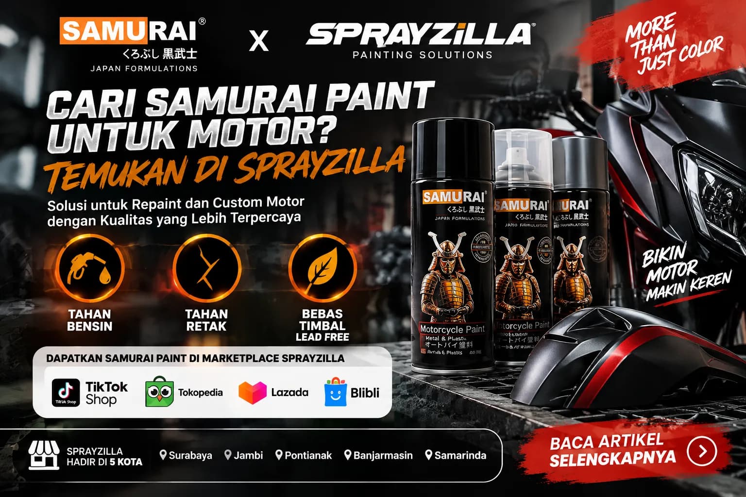 Cat Motor Anti Kusam: Rahasia Samurai Paint yang Wajib Kamu Tahu